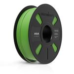 NUMAKERS ASA 3D Printer Filament, 1.75mm, Dimensional Accuracy +/- 0.05 mm, 1 kg Spool (2.2 lbs), Compatible with Most FDM Printers (Grass Green)