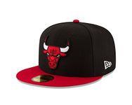 NBA Chicago Bulls Men's 2-Tone 59FIFTY Fitted Cap, 8, Black