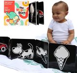 The Happy Start™ - High Contrast Baby Book - High Contrast Board Book - Board Book for Babies - High Contrast Baby Toys - Tummy Time Toys - Ideal for 0-12 Months (English)