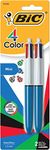 BIC 4-Color Mini Ball Pen, Medium Point (1.0mm), Assorted Ink, 2-Count