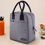 Frenchware Insulated Lunch Bag (9 Litre, 15 kg, Grey), Office Tiffin Bags for Men and Women, Hot & Cold Travel Lunch Box for Men, Tiffin Box & Bottles, Lunch Bag for Office, Picnic Bag (Nylon)