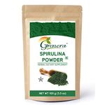 Grenera Spirulina Powder, Rich in Protein, Vitamins, Minerals, Gluten Free, Vegan, Non GMO, 100 grams