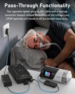 EASYLONGER ES720 CPAP Battery Pack 72000mAh 266Wh – 12V/24V Power for ResMed & Philips Dreamstation Camping