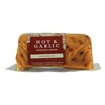 Hot and Garlic Cheddar Cheese Barrel (145g). A Delicious Creamy Cheddar That Packs A Garlic And Chilli Flavour Punch. The Ultimate Edible Gifts. The Chuckling Cheese Company.