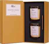 Scented Candles Gift Set - Natural Soy Wax Aromatherapy Set, 2x3.5Oz Natural Essential Oil Long Lasting Candles, Aromatherapy Set for Women, Christmas Birthday Gift Idea