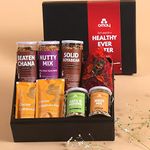 Omay Foods Superhuman Gift Box I Snacks, Chocolate | Personal Gift | Gift for Him/Her | Healthy Snacks | Premium Gift Hamper | Gourmet Gift | Healthy Gift | Premium Gift Box