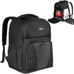 DBXINY Bowling Bag Backpack 1 Ball, Bowling Ball Bag for single ball, Shoes up to Size 13 and Accessories (Black)