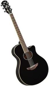 YAMAHA APX600 Electro-Acoustic Guitar – Slim Thinline Body, 25” Scale, System65 Pickup, 3-Band EQ, Built-In Tuner, Oval Soundhole – Black
