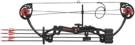 Compound Bow and Arrow Set, 75cm Archery Bow Kit with Arrows Youth Compound for use by Youth and Children (Black)