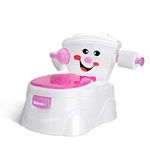 KIDOOLA Pink Potty Training Toilet Seat | Toilet Potty Seat with Splash Guard, Fun Way to Improve Your Child's Development Portable, Easy to Carry as Travel Potty for Kids 6 Months to 5 Years