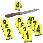 Panda Loco [10 PACK] CSI Crime Scene Number Markers - Funny Novelty Murder Party Games Halloween Police Evidence