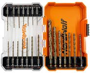 NordWolf 21-Piece M35 Cobalt Drill Bit Set for Stainless Steel, Hard Metals & Cast Iron, Jobber Length with 1/4" Hex Shank, SAE Sizes 1/16" to 1/2" in Storage Case