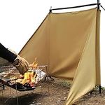 Camping Fire Wind Screen - Grill Beach Wind Blocker,Beach Wind Blocker Windproof Foldable Grill for Outdoor Wind Weather Wobblo