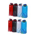 DRYIC 8 Pack Collapsible Water Bottles 700ML BPA Free Reusable Water Bottle Lightweight Waterproof Bottle for Sport Working Out Camping Portable Water Bottle