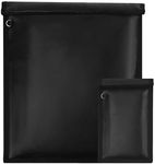 2 Pack Faraday Bags EMP Proof Bag, Faraday Cages for Laptops & Tablets, Fireproof & Waterproof Faraday Key Fob Protector for Anti-Theft Anti-Tracking RFID Signal Blocker Bag, Gift for Men, Black