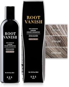 KIWABI Hair Color Shampoo for Gray Coverage – Gradual, All Natural Hair Dye Shampoo for Women & Men – Hydrating, Sulfate-Free, Ammonia-Free, Vegan Scalp Care with 31 Botanicals (Light Brown)