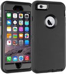 droperprote Case for iPhone 6 Plus/6S Plus, Built-in Screen Protector Cover, Heavy Duty Dust-Proof Shockproof Cover, Scratch-Resistant Shell, Compatible with iPhone 6 Plus/6S Plus 5.5-inch, Black