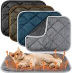 Clysee 4 Pack Self Heating Cat Pad Self Warming Dog Mat Reflects Body Heat Extra Warm Thermal Pet Pad Washable Dog Cat Bed Crate Bed Mat Blanket (16 x 20 Inch,Mixing Colors)