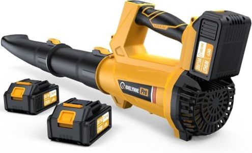 Kaelynne Leaf Blower Cordless, 20V Electric Leaf Blower with 2 X 6.0Ah Batteries and Charger, 540CFM 170MPH & 6 Speed Battery Powered Leaf Blowers for Lawn Care, Yard, Garden and Dust