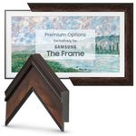 Deco TV Frames - Burlwood Smart Frame Compatible ONLY with Samsung The Frame TV (50", Fits 2021-2024 Frame TV)