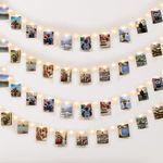 Kolpop 100LED Photo Clip String Lights, 10M Photo Peg Fairy Lights Indoor with 60 Clips Battery Powered Cooper Wire Hanging String Photo Display for Bedroom Birthday Wedding Party Christmas