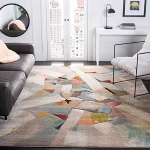 Safavieh Porcello Collection PRL6937B Modern Abstract Art Grey and Multi Area Rug (8' x 10')