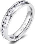 TIGRADE 4mm 6mm Titanium Ring Cubic