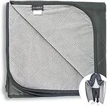 ACUSHLA Large Waterproof Outdoor Blanket, Thick Camping Blanket for Cold Weather, Quilted Fleece, Great for Stadium, Picnic, Sport, Pet, Windproof and Machine Washable, 57''X79'', Grey