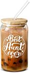 NewEleven Christmas Gifts For Aunt From Niece, Nephew - Cool Gifts For Aunt, New Aunt, Auntie, Sister - Aunt Birthday Gift, Aunt Announcement, Promoted To Aunt, Best Aunt Ever - 16 Oz Coffee Glass