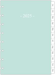 2025 Weekly & Monthly Planner Refill for 8-Discbound Planners, Two Pages Per Week, Junior Size, 5-1/2"x8-1/2"