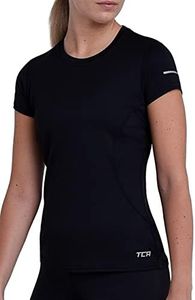 TCA Atomic Maglia da Donna a Maniche Corte Quickdry Slim Fit PRO Training - Nero, M