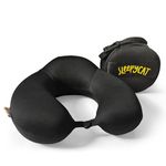 SleepyCat Travel Neck Pillow | 10x9 inches | Memory Foam Fill| Portable, Durable & Breathable | Standard Size 25cmX22.86 cm