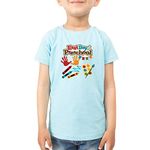 Fade Collecion - First Day of Pre School Kids T-Shirt (Boys/Girls) (3-4 Years, Sky Blue)