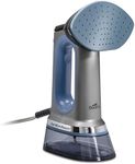 Hamilton Beach Durathon 3-in-1 Handheld Garment Steamer for Clothes & Steam Iron, 45 Second Heat-Up with 1700 Watts, 300ml Removable Water Tank, 27 Minutes of Steam, Auto Shutoff, Gray & Blue (11559)