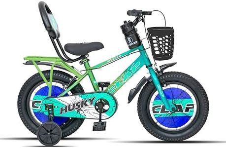 Husky 14T Cycle for Kids with Built-in Carrier - Olive Green/Ever Green