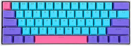 AkkoXDucky BOYI Wired 60% Mechanical Gaming Keyboard, Mini RGB Cherry MX Switch PBT Keycaps NKRO Programmable Type-C Keyboard for Gaming and Working (Joker-Color, Cherry MX Blue Switch)