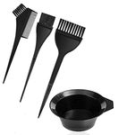 JagKul 4PCS Hair Dye Brush and Mixing Bowl Set, Tint Comb For Hair, Professional Salon Hair Coloring Dyeing Kit, Angled Comb and Brush