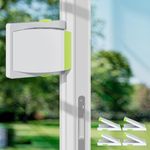 4 Pack Sliding Glass Door Locks for Child Safety, Baby Proof Closets, Sliding Window Locks, with Strong 3M Adhesive Tape, No Screws or Drills, Easy Clean (Green)