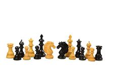 BCBESTCHESS Wooden Chess Pieces, King Height - 4.50 Inches, Ebony and Box Wood with Extra Queens