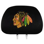 Team ProMark NHL - Chicago Blackhawks Head Rest Cover Set, Black, One Size