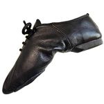 Jazz Dance Shoes Jazz Shoes Modern Stage Shoes, Rubber Split Sole, Pure Leather Black Dance Shoes (Size 12 Kids)