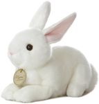 Aurora Plush Stuffed Bunny Rabbit (White, 8 Inch)