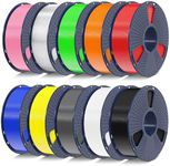SUNLU PETG Filament 1.75mm,10kg,10 Packs Multi-Color