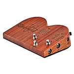 Ortega Guitars Digital Stomp Box – Digital Effect Pedal and Looper – 16 Drum & Percussion Samples – Power Supply Included – Mahogany Wood, Natural (QUANTUMloop)
