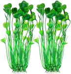 Yibaijia 2 Pcs Large Aquarium Aquatic Plants Decoration, Plastic Artificial Water Plants Ornaments, 15.7 inch Fish Tank Decorations - Safe for All Fish Deco.