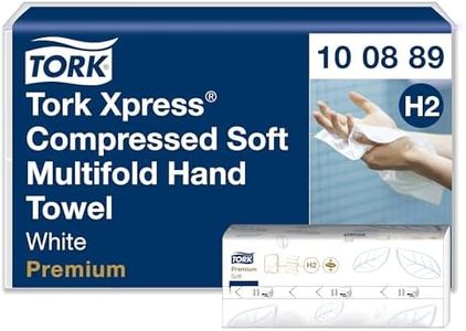 Tork Xpress Toallas de Mano Entreplegadas Suaves Comprimidas Blanco H2, Premium, 2 capas, Plegado en Z, Absorbentes, 12×225 hojas, 100889