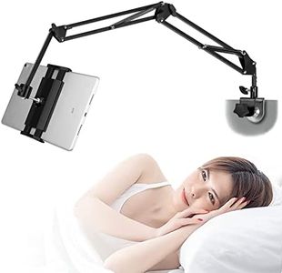 Tablet Stand Phone Holder tablet Holder for Bed [Ultra Sturdy Bottom Clamp] , Flexible Tablet arm Stand for Desk Mount Compatible with iPad Pro 12.9, iPad, Galaxy Tab, iPhone or 4.5~13 Inch Devices
