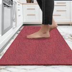 ishro home Cushion Noodle Mat for Home Entrance, Heavy Indoor Outdoor Anti Slip PVC Floor Mat for Bedroom, Kitchen, Absorbent Solid Mats for Bathroom, Doors, Office, Door Mat, Bath Mat |Feet 4x10