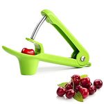 Cherry Pitter Tool, Cherry Pit Remover Tool, Cherry Picker, Fruit Core Remover Design for Make Delicious Cherries Dishes and Cocktail Cherries (Green)