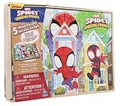Disney Junior Marvel Spider-Man Spidey Amazing Friends - Set of 5 Wood Puzzles with Storage Box for Kids - Ages 4 and Up